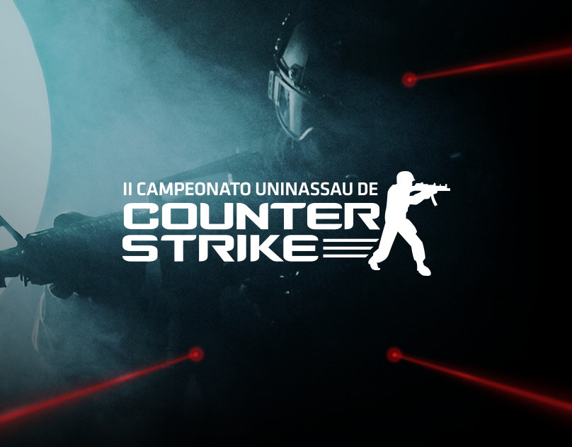 University Counter-Strike Championship — dark game-inspired website for the II UNINASSAU CS:GO Championship in Recife, Brazil