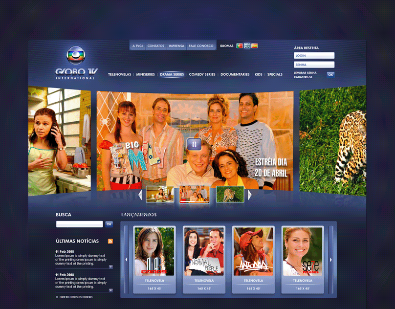 Globo TV International — B2B platform enabling broadcasters worldwide to browse and license Brazilian telenovelas and series