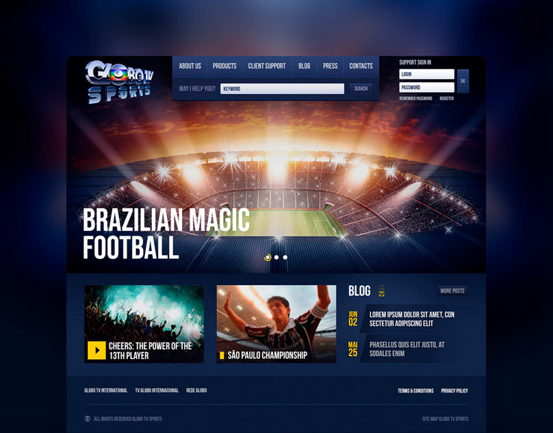 Globo TV Sports — international licensing platform for Brazilian sports content including football championships and volleyball
