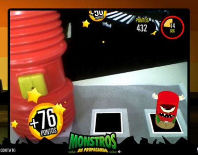 Monstros da Propaganda — browser-based augmented reality game for Globo Nordeste Media Award, built with Papervision3D