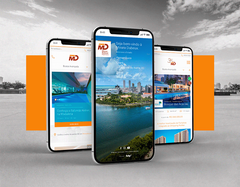 Moura Dubeux Engenharia — redesigned real estate platform with advanced property search for northeastern Brazil's largest developer