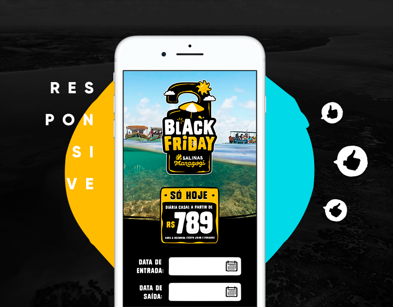 Salinas Resorts Black Friday campaign — visual ID, illustration and landing page design that generated US$ 6M in 24 hours