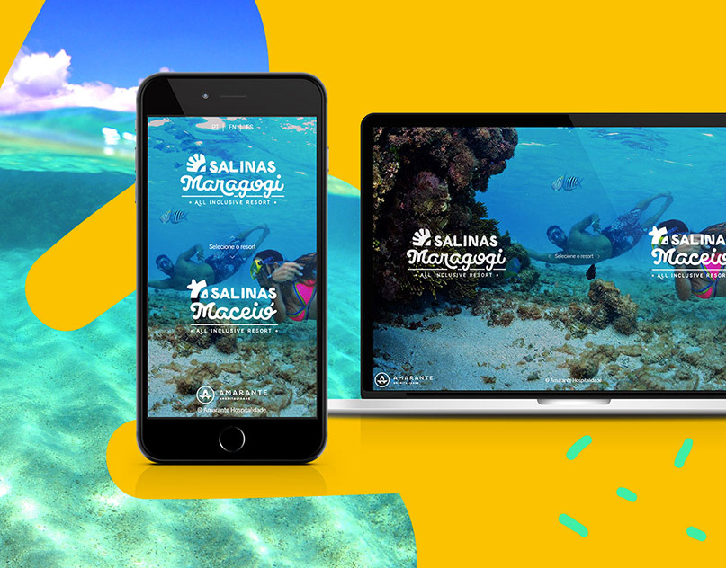 Salinas Resorts — website redesign for two all-inclusive destinations in northeastern Brazil, Salinas Maragogi and Salinas Maceió